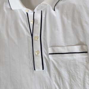 Murano White Polo Shirt Crisp Cotton Subtle Elegance